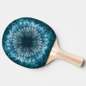 Indigo Blue Mandala Tafeltennisbatje (Zijkant)