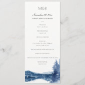 INDIGO BLUE MOUNTAIN LAKE WEDDING CEREMONY PROGRAM MENU (Voorkant)
