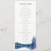 INDIGO BLUE MOUNTAIN LAKE WEDDING CEREMONY PROGRAM MENU (Achterkant)