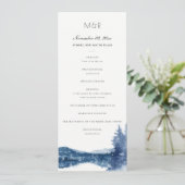 INDIGO BLUE MOUNTAIN LAKE WEDDING CEREMONY PROGRAM MENU (Staand voorkant)