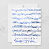 Indigo Blue Music recital uitnodiging (Voorkant)