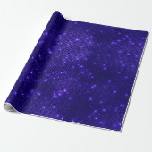 Indigo Blue Navy Glitter Sequins Sparkly Cobalt Cadeaupapier (Uitgerold)