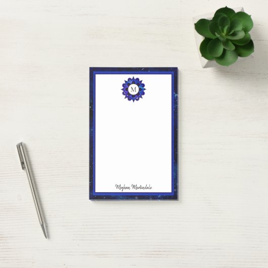 Indigo Blue Outer Space Galaxy Post-it® Notes (Kantoor)