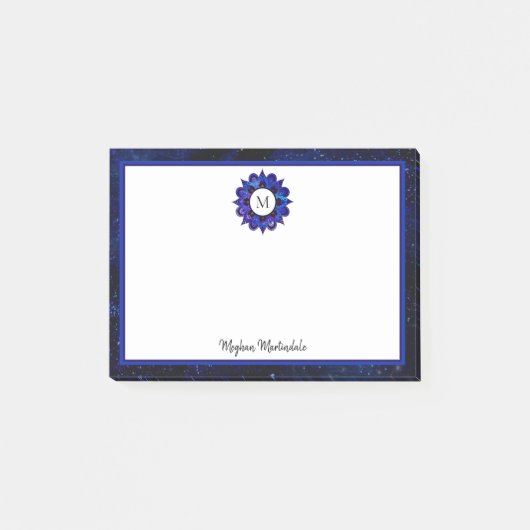 Indigo Blue Outer Space Galaxy Post-it® Notes (Voorkant)