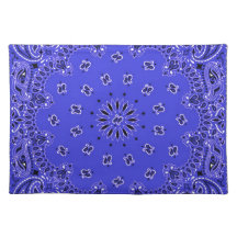 Indigo Blue Paisley Western Bandana Scarf Print