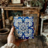 Indigo Blue Portugal Lissabon Azulejo Decoratief Tegeltje