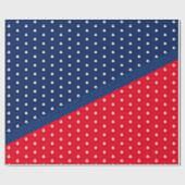 Indigo Blue Red White - kerstboompatroon Cadeaupapier (Vlak)