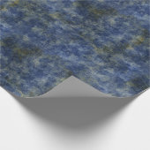 Indigo Blue Rustic Texture Cadeaupapier (Hoek)