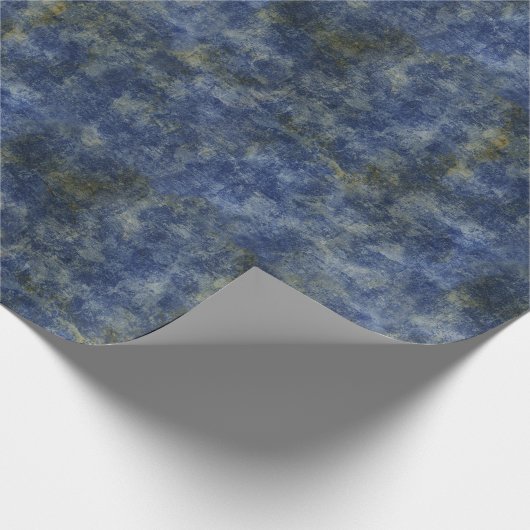 Indigo Blue Rustic Texture Cadeaupapier (Hoek)