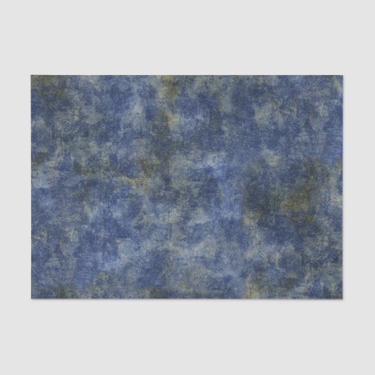 Indigo Blue Rustic Texture Tissuepapier (Voorkant)