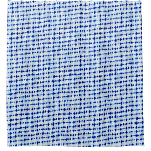 Indigo Blue Shibori Pattern Douchegordijn (Voorkant)