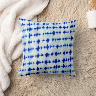 Indigo Blue Shibori Pattern Kussen