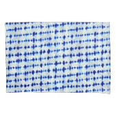 Indigo Blue Shibori Pattern Kussensloop (Voorkant-Links)