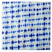 Indigo Blue Shibori Pattern Tegeltje (Voorkant)
