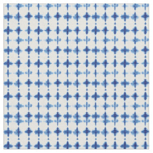 Indigo Blue Shibori Tie Dye Abstract Stof