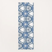 Indigo Blue Shibori Tie Dye Abstract Yogamat (Voorkant)