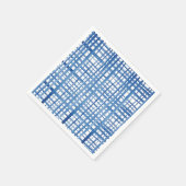 Indigo blue Shibori waterverf los raster Servet (Hoek)