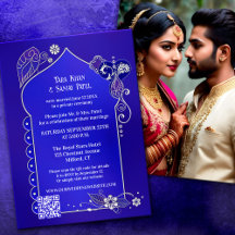 Indigo Blue Silver Henna Foto na bruiloft