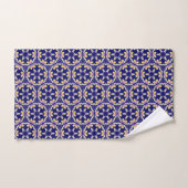 Indigo Blue Spain Mediterranean Tile Pattern Bad Handdoek (Handdoek)