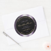 Indigo Blue Sparkle Glitter Lijst Productlabel Ronde Sticker (Envelop)