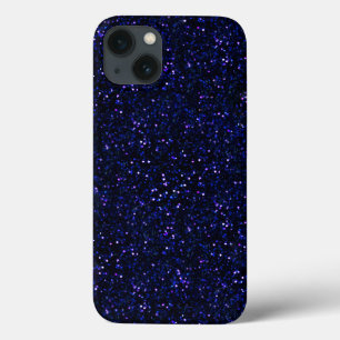 Indigo Blue Starry Midnight Glitter iPhone 13 Hoesje