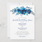 Indigo Blue Stock de Bar trouwdouche Kaart (Voorkant)