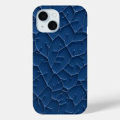 Indigo Blue Stylish Pattern iPhone Case (Achterkant)