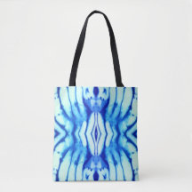 Indigo Blue Tie Dye Canvas tas