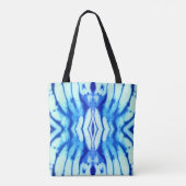 Indigo Blue Tie Dye Canvas tas (Achterkant)