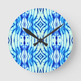 Indigo Blue Tie Dye Wall klok