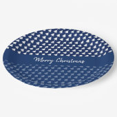 Indigo Blue Tree Waterverf Kunst Papieren Bordje (Gekanteld)