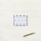 Indigo Blue Tribal Ikat Diamond White Chevron Post-it® Notes (Op bureau)