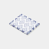 Indigo Blue Tribal Ikat Diamond White Chevron Post-it® Notes (Schuin)