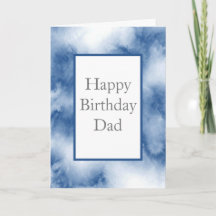 Indigo Blue Waterverf Abstract