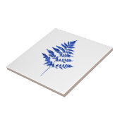 Indigo Blue Waterverf Fern Leaves Tegeltje (Zijkant)