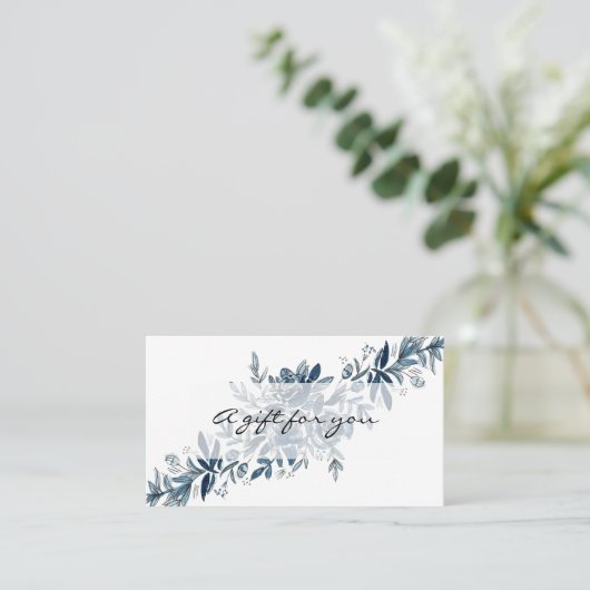 Indigo Blue waterverf gift Visitekaartje (Staand voorkant)