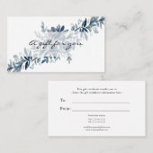 Indigo Blue waterverf gift Visitekaartje (Voorkant / Achterkant)