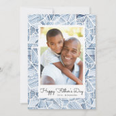 Indigo Blue Waterverf Happy Vaderdag (Voorkant)