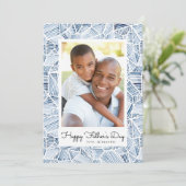 Indigo Blue Waterverf Happy Vaderdag (Staand voorkant)