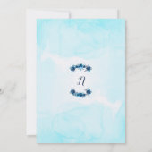 Indigo Blue Waterverf Rustic Floral Birthday Kaart (Achterkant)