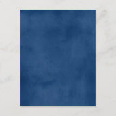 Indigo Blue Waterverf Wedding Insert / Directions Informatiekaartje (Achterkant)