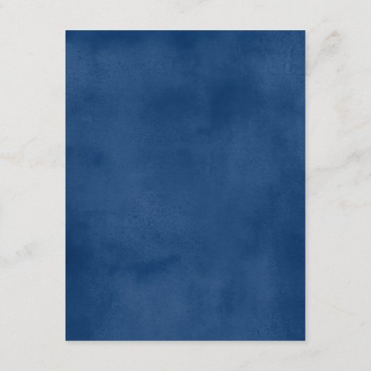 Indigo Blue Waterverf Wedding Insert / Directions Informatiekaartje (Achterkant)