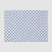 Indigo Blue, White Preppy Checkissue Paper Tissuepapier (Voorkant)