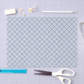 Indigo Blue, White Preppy Checkissue Paper Tissuepapier (Craft)