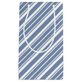 Indigo Blue, White Ticking Striped Small Gift Bag Klein Cadeauzakje (Voorkant)