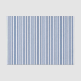 Indigo Blue White Ticking Stripes Tissue Paper Tissuepapier