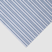 Indigo Blue White Ticking Stripes Tissue Paper Tissuepapier (Detail)