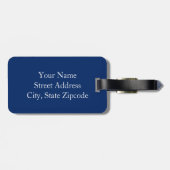 Indigo Blue White Waterverf Chevron Bagagelabel (Achterkant horizontaal)