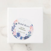 Indigo Blush Florals Bruiloft Customize Bedankjes Labels (In situ)