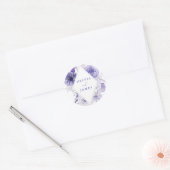 Indigo Boho Floral Lijst bruiloft Ronde Sticker (Envelop)